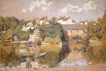 Edificios junto a un río, 1923-1943