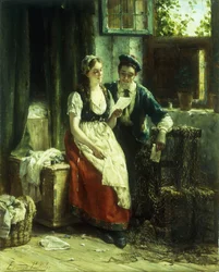 La carta (óleo sobre tabla)
