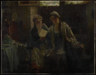 Dos mujeres de visita
