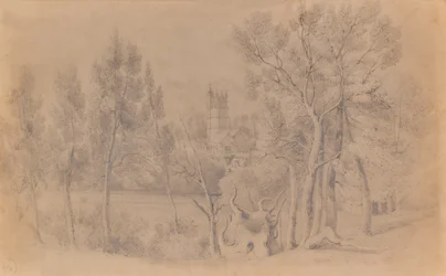 Paisaje con iglesia