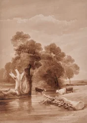Paisaje con arroyo