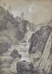 Paisaje con cascadas