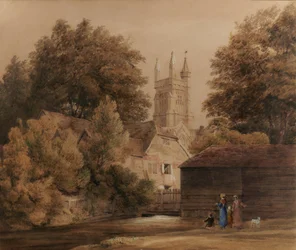 Vista cerca de Winchester (Catedral al fondo)