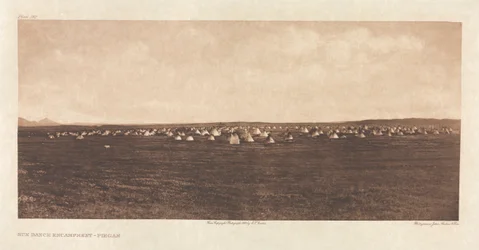 Portfolio VI, Plate 192: Sun Dance Encampment--Piegan