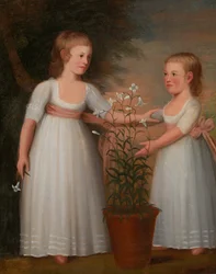 Los niños Davis Eliza Cheever Davis y John Derby Davis, 1795