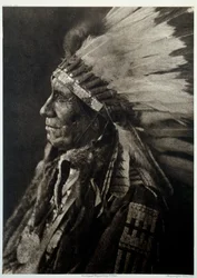 Indios de América: retrato de un jefe indio