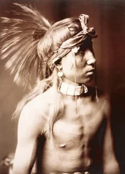 Shows As He Goes de Edward S. Curtis, c.1904 (impresión en plata entonada)