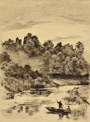 La paloma: Tutbury Castle, c.1880 (grabado)