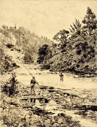 Los Tees: The Tees at Ovington, c.1880 (grabado)