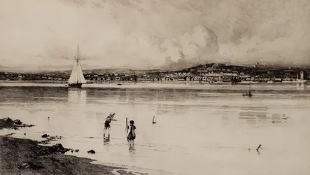 Broughty Ferry desde Tayport (grabado)