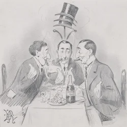 Un almuerzo célebre a tres (Los tres Isaacs) 1900