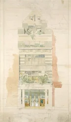 Diseño para la Fachada de las Galerías de Arte McLean, Haymarket, Londres