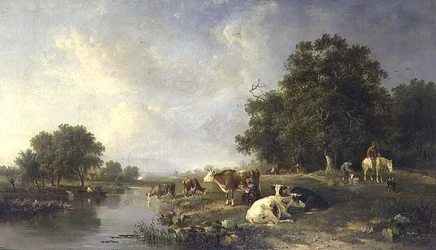Paisaje con ganado