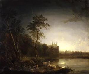 Vista nocturna de Eton College