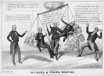 Pesado y encontrado falto, publicado por H R Robinson, Nueva York, 1844