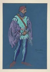A Herald, boceto de vestuario para Henry Irving