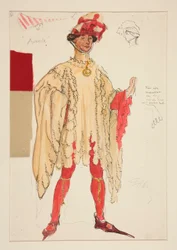 Aumerle, boceto de vestuario para Henry Irving