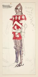 Berkeley, boceto de vestuario para Henry Irving
