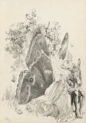 Bottom y Titania, ilustración para A Midsummer Night