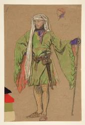 Bushy, boceto de vestuario para el rey Ricardo II