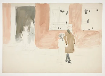 Pareja dando un paseo - (ilustración no identificada)