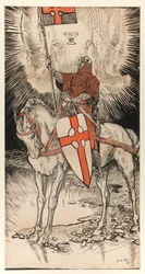 Dibujo para el cartel de difusión de la exposición y publicación del libro de Abadía