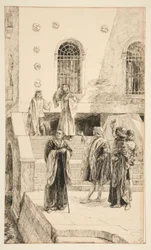 Exuent Salarino y Salanio, del Acto I, Escena i, Mercader de Venecia