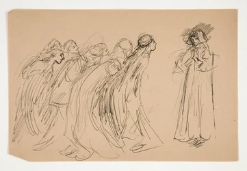 Galahad and the Captive Virtues, estudio para The Quest of the Holy Grail (serie de quince pinturas para la Biblioteca Pública de Boston, completada en 1901)