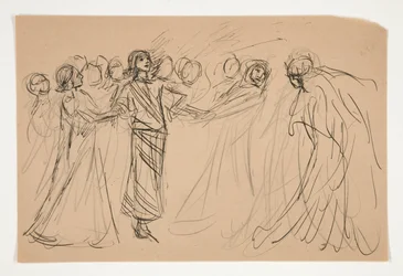 Galahad and the Captive Virtues, estudio para The Quest of the Holy Grail (serie de quince pinturas para la Biblioteca Pública de Boston, completada en 1901)