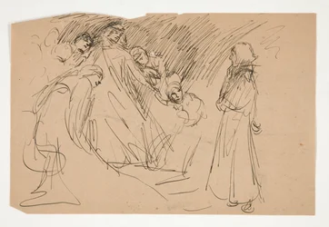 Galahad and the Captive Virtues, estudio para The Quest of the Holy Grail (serie de quince pinturas para la Biblioteca Pública de Boston, completada en 1901)