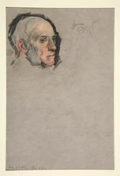 Cabeza de hombre, retrato para la coronación de Eduardo VII