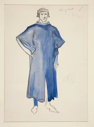 John of Gaunt, boceto de vestuario para Henry Irving