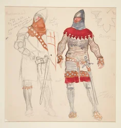 Northumberland Men, boceto de vestuario para Henry Irving