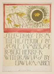 Boceto para una ilustración de Selecciones de la poesía de Robert Herrick (libro publicado por Harper en 1882, publicado anteriormente en Harper