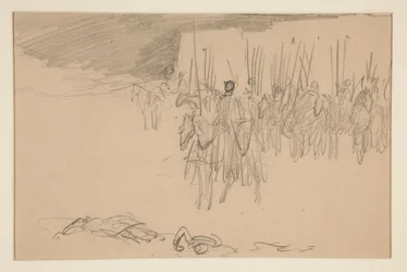 Soldado a caballo - (ilustración no identificada)
