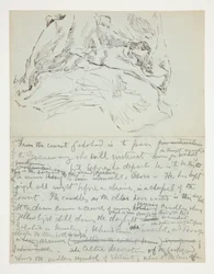 Estudio para La búsqueda del Santo Grial (serie de quince pinturas para la Biblioteca Pública de Boston, completada en 1901): estudio de cortinas