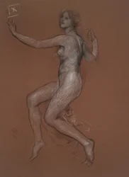 Estudio para la figura de las 9 am para