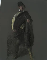 Estudio para la figura del Capitán Peter Minuit, en