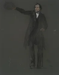 Estudio para la figura de Thaddeus Stevens, en