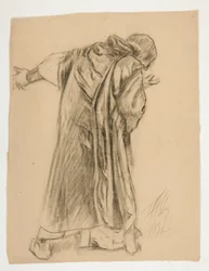 Estudio de Sir Galahad, para uno de los murales de The Quest of the Holy Grail (una serie de quince pinturas para la Biblioteca Pública de Boston, completada en 1901)