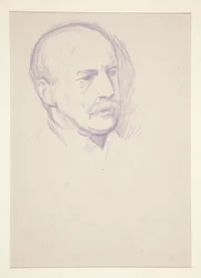 Estudio, cabeza de retrato de hombre, retrato de la coronación de Eduardo VII