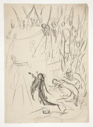 The Achievement of the Grail, estudio para The Quest of the Holy Grail (serie de quince pinturas para la Biblioteca Pública de Boston, completada en 1901)