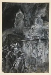 El Banquete, ilustración del Acto III, Escena III, La Tempestad