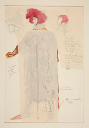 El rey armado, boceto de vestuario para Henry Irving