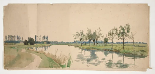 árboles que bordean la orilla de un río