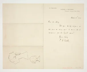 Dos bocetos de un busto