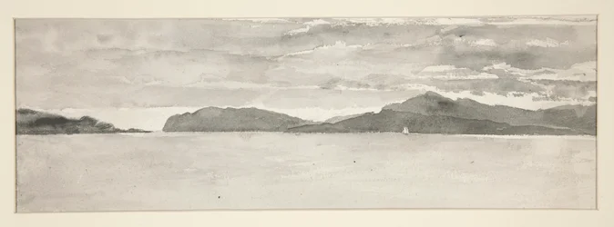 Escena de agua con paisaje.