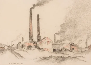 Brick Works (pastel sobre papel)