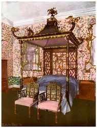 El Dormitorio Chino de Chippendale, Casa Badminton, Gloucestershire, 1911-1912