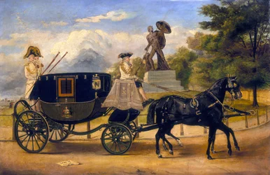 El carruaje de vestir del vizconde Eversley en Hyde Park, c. 1856